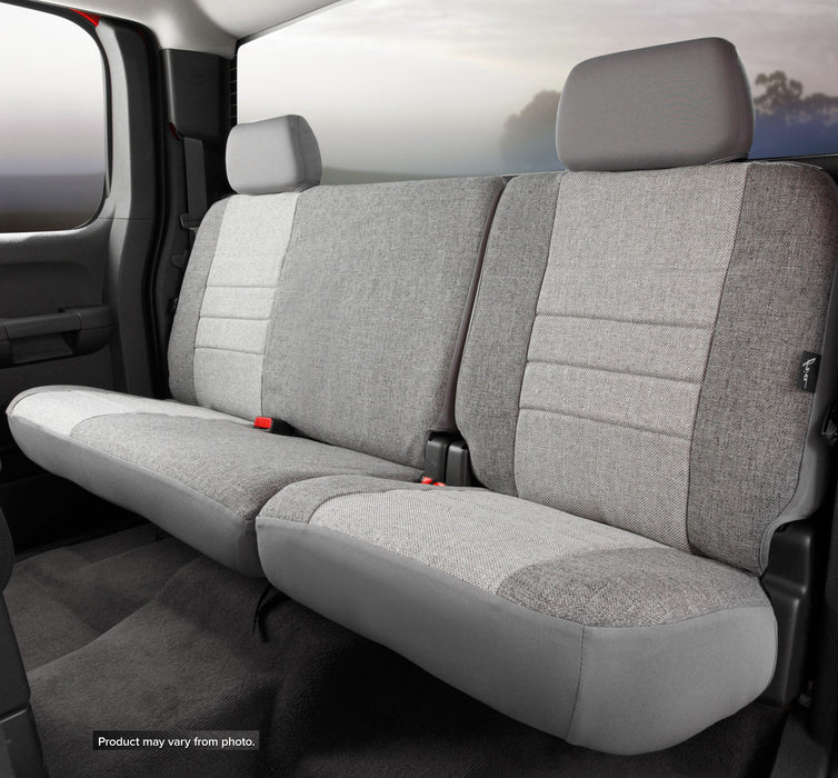 FIA OE32-93 GRAY Oe™ Custom Seat Cover; Tweed; Gray; Split Seat 40/60; w/Removable Headrests; - Truck Part Superstore