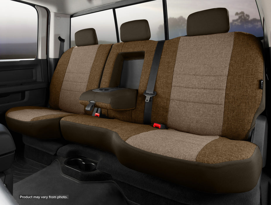 FIA OE37-6 TAUPE Oe™ Custom Seat Cover; Tweed; Taupe; Split Seat 60/40; Armrest; Cushion Cut Out; - Truck Part Superstore