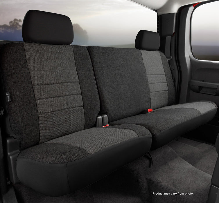 FIA OE32-30 CHARC Oe™ Custom Seat Cover; Tweed; Charcoal; Split Seat 60/40; Adjustable Headrests; - Truck Part Superstore