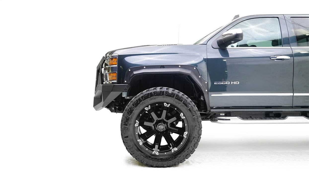 Fab Fours TF3010-1 Open Fender Flare; Open 2 Stage Black Powder Coated; - Truck Part Superstore