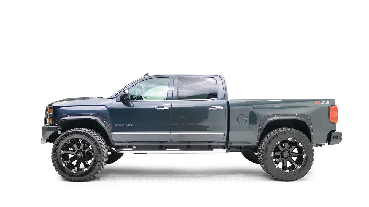 Fab Fours TF3010-1 Open Fender Flare; Open 2 Stage Black Powder Coated; - Truck Part Superstore