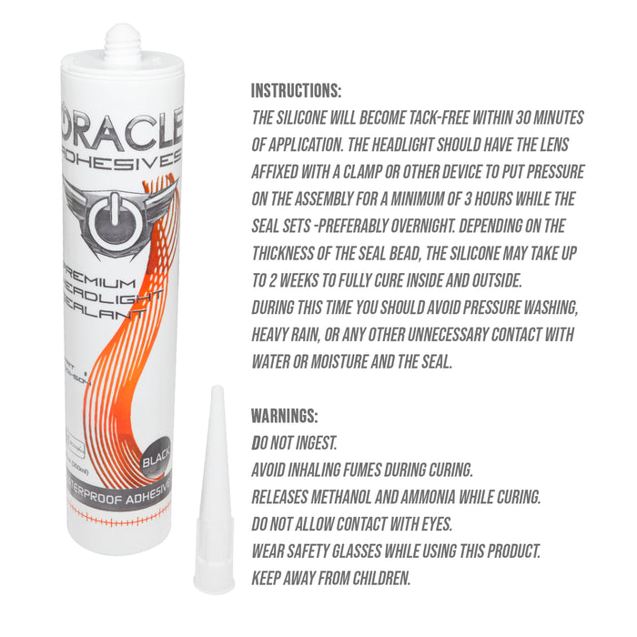 Oracle Lighting 2001-504 Headlight Assembly Adhesive, Black, 10 oz Tube - Truck Part Superstore