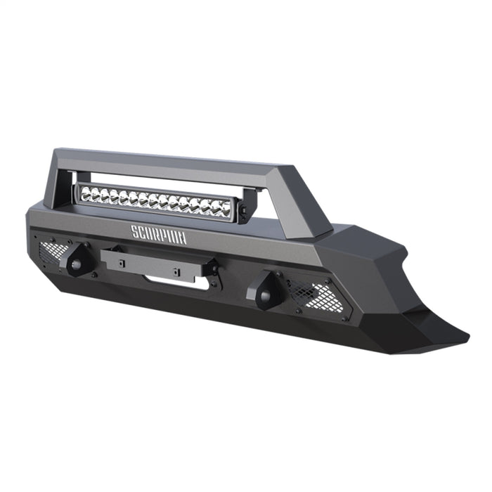 Daystar P000005 Tactical Center Mount Bumper w/LED Light Bar; Incl. Winch; - Truck Part Superstore