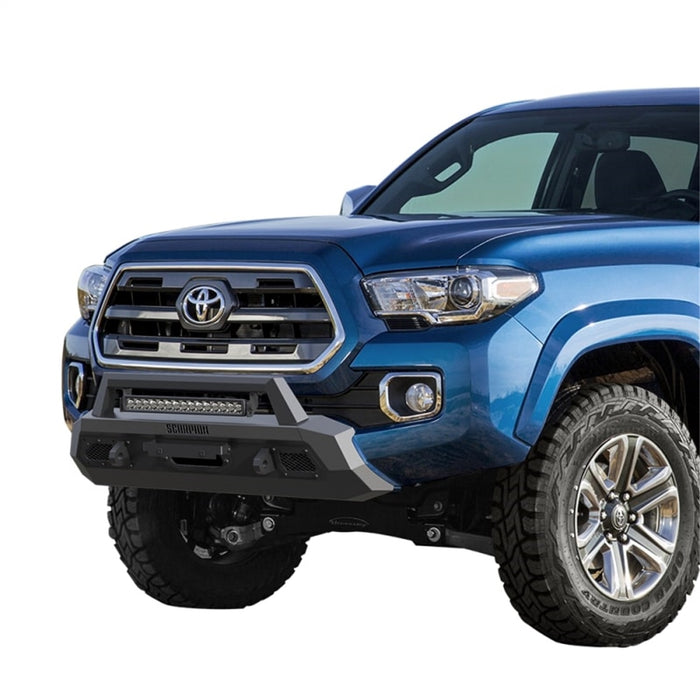 Daystar P000005 Tactical Center Mount Bumper w/LED Light Bar; Incl. Winch; - Truck Part Superstore