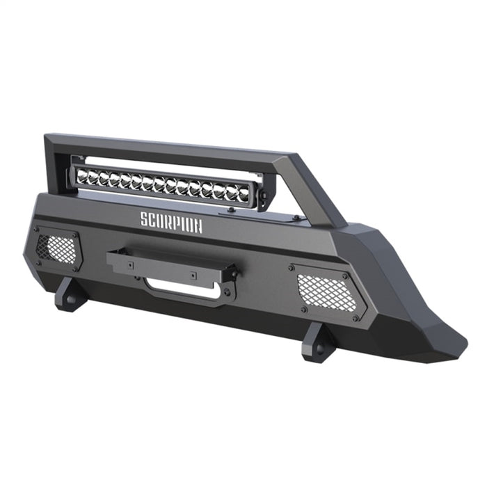 Daystar P000006 Tactical Center Mount Bumper w/LED Light Bar; Incl. Winch; - Truck Part Superstore