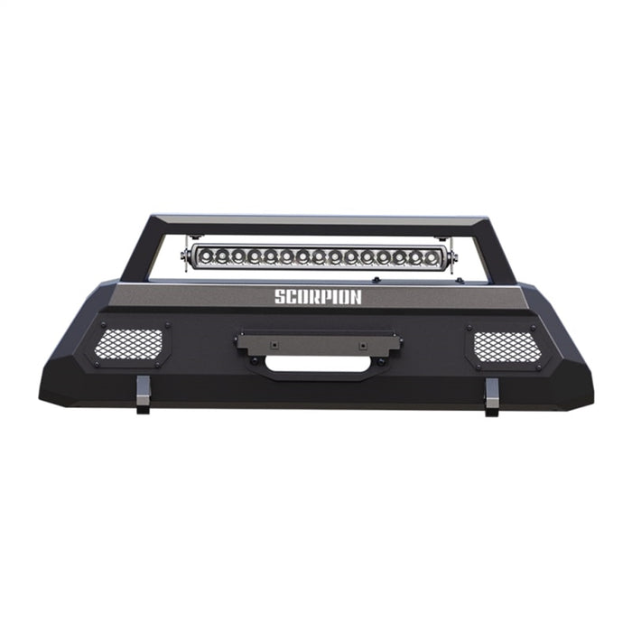 Daystar P000006 Tactical Center Mount Bumper w/LED Light Bar; Incl. Winch; - Truck Part Superstore