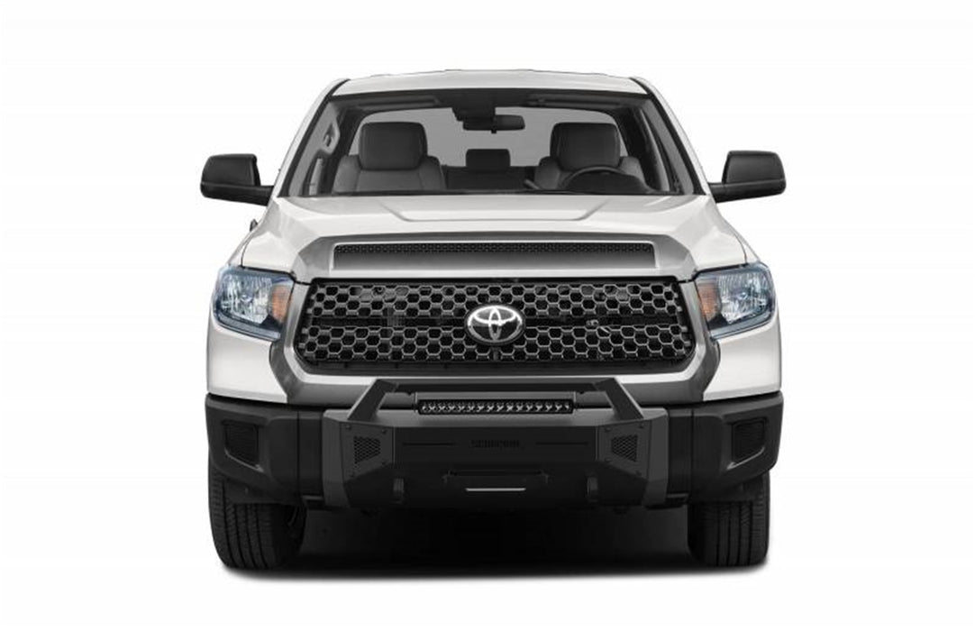 Daystar P000007 Tactical Center Mount Bumper w/LED Light Bar; Incl. Winch; - Truck Part Superstore