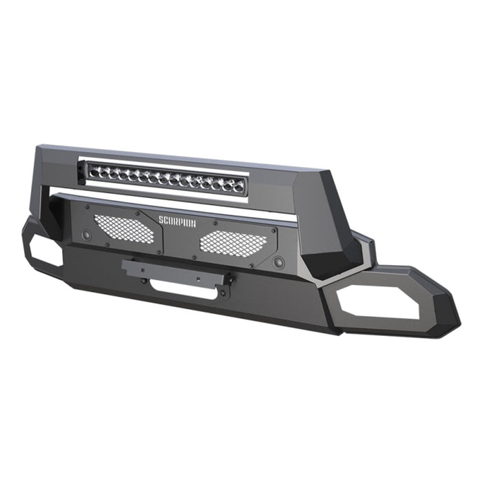 Daystar P000014 Tactical Center Mount Bumper w/LED Light Bar; Incl. Winch; - Truck Part Superstore