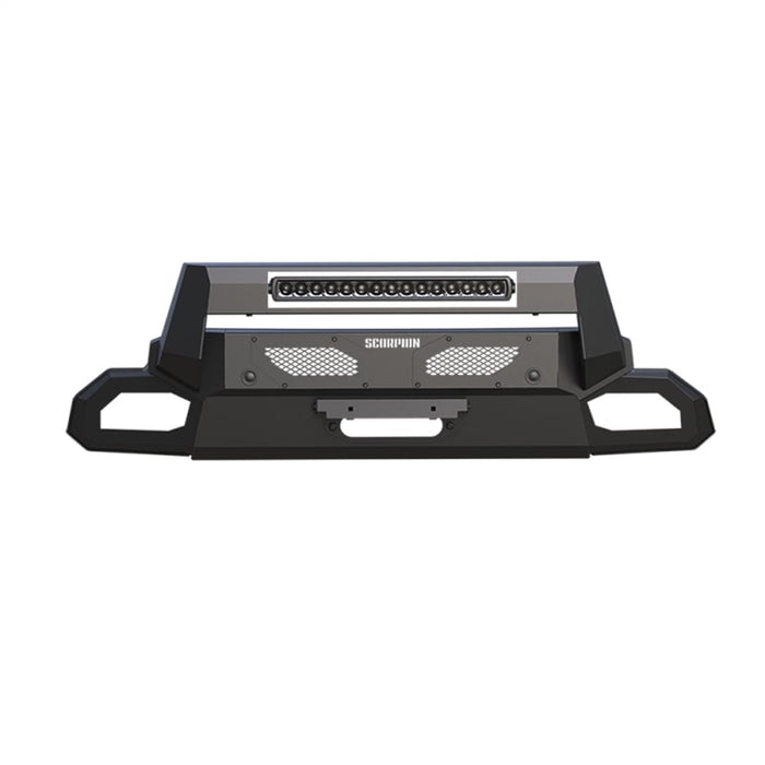 Daystar P000014 Tactical Center Mount Bumper w/LED Light Bar; Incl. Winch; - Truck Part Superstore
