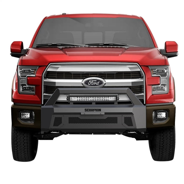 Daystar P000016 Tactical Center Mount Bumper w/LED Light Bar; w/o Winch; - Truck Part Superstore