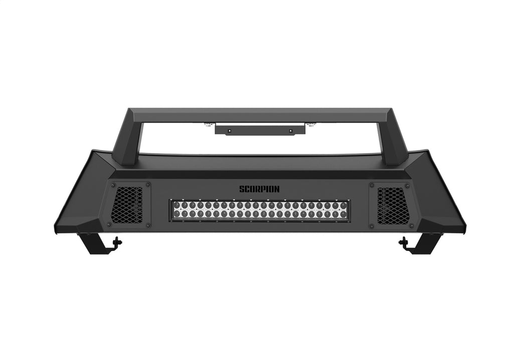 Daystar P000031 Tactical Center Mount Bumper w/LED Light Bar; Double Row Light Bar; Incl. Winch; - Truck Part Superstore