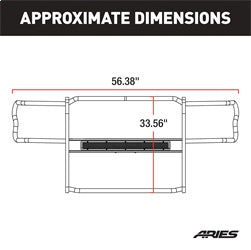 ARIES P1055 ARIES P1055 Pro Series Black Steel Grille Guard; No-Drill; Select Jeep Renegade - Truck Part Superstore