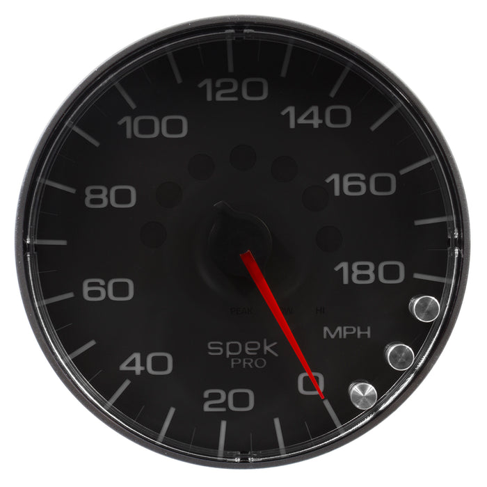 AutoMeter P230328 GAUGE; SPEEDOMETER; 5in.; 180 MPH; ELEC. PROGRAMMABLE; BLACK/BLACK; SPEK-PRO - Truck Part Superstore