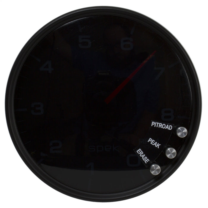 AutoMeter P23852 GAUGE; TACHOMETER; 5in.; 8K RPM; W/SHIFT LIGHT/PEAK MEM; BLACK/SMOKE/BLACK; SPEK - Truck Part Superstore