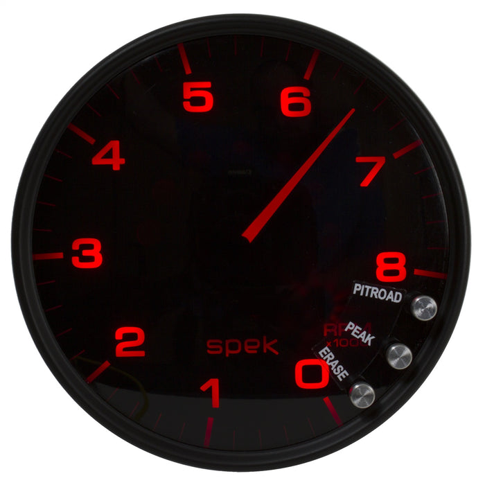 AutoMeter P23852 GAUGE; TACHOMETER; 5in.; 8K RPM; W/SHIFT LIGHT/PEAK MEM; BLACK/SMOKE/BLACK; SPEK - Truck Part Superstore