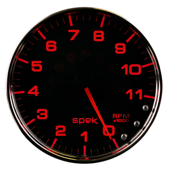 AutoMeter P23931 GAUGE; TACHOMETER; 5in.; 11K RPM; W/SHIFT LIGHT/PEAK MEM; BLACK/CHROME; SPEK-PRO - Truck Part Superstore