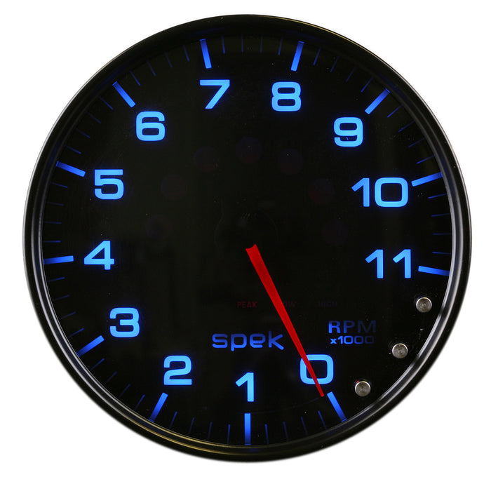 AutoMeter P23952 GAUGE; TACHOMETER; 5in.; 11K RPM; W/SHIFT LIGHT/PEAK MEM; BLACK/SMOKE/BLK; SPEK - Truck Part Superstore