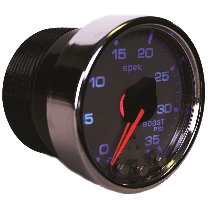AutoMeter P30321 GAUGE; BOOST; 2 1/16in.; 35PSI; STEPPER MOTOR W/PEAK/WARN; SLVR/CHRME; SPEK-PRO - Truck Part Superstore
