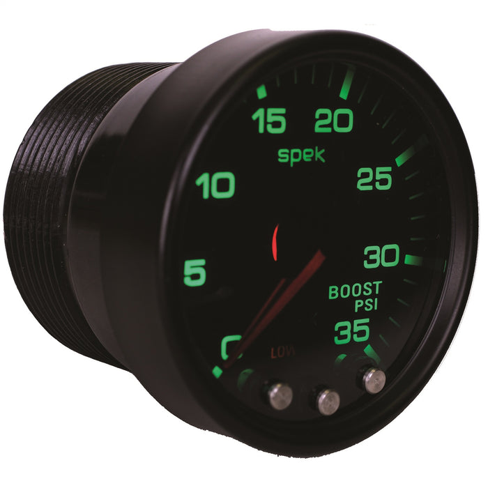 AutoMeter P30352 GAUGE; BOOST; 2 1/16in.; 35PSI; STEPPER MOTOR W/PEAK/WARN; BLK/SMOKE/BLK; SPEK - Truck Part Superstore