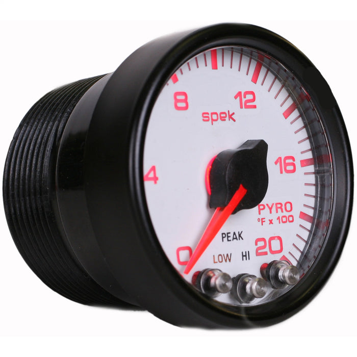 AutoMeter P31012 GAUGE; PYRO. (EGT); 2 1/16in.; 2000deg.F; STEPPER MOTOR W/PEAK/WARN; WHT/BLK; SP - Truck Part Superstore