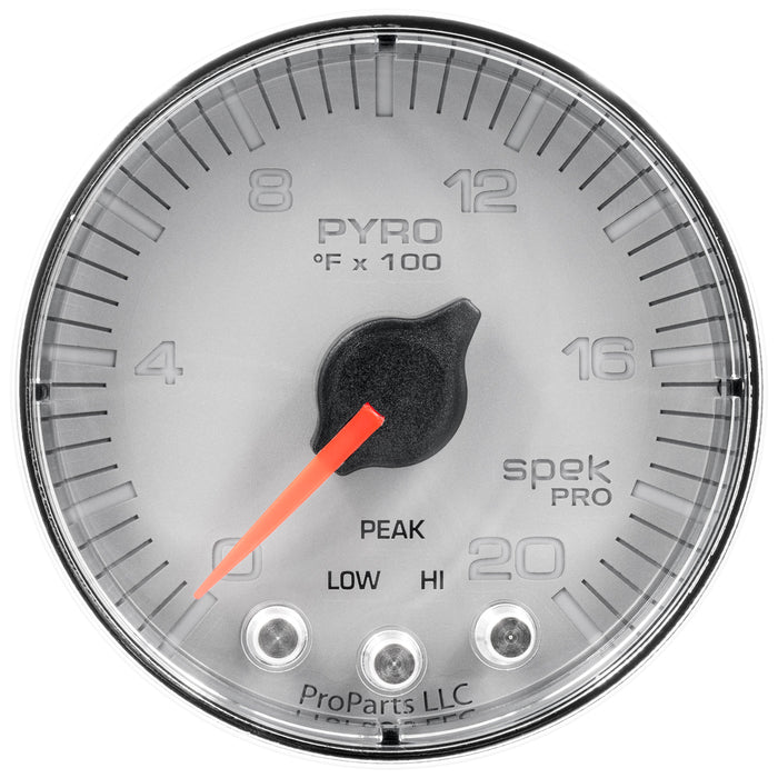 AutoMeter P310218 GAUGE; PYRO. (EGT); 2 1/16in.; 2000deg.F; STEPPER MOTOR W/PEAK/WRN; SLVR/CHRM; S - Truck Part Superstore