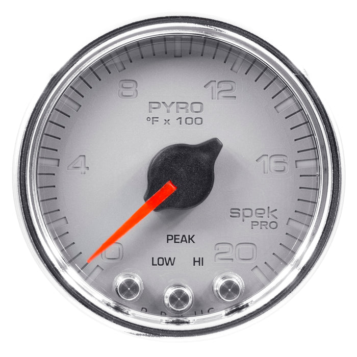 AutoMeter P31021 GAUGE; PYRO. (EGT); 2 1/16in.; 2000deg.F; STEPPER MOTOR W/PEAK/WRN; SLVR/CHRM; S - Truck Part Superstore