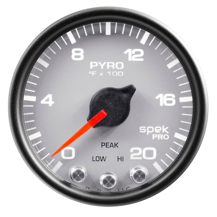 AutoMeter P31022 GAUGE; PYRO. (EGT); 2 1/16in.; 2000deg.F; STEPPER MOTOR W/PEAK/WARN; SLVR/BLK; S - Truck Part Superstore