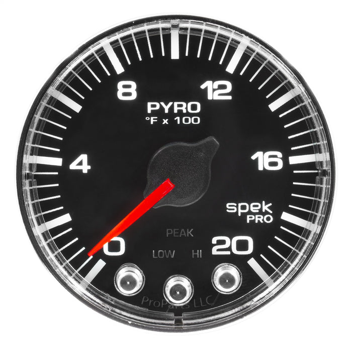 AutoMeter P310318 GAUGE; PYRO. (EGT); 2 1/16in.; 2000deg.F; STEPPER MOTOR W/PEAK/WARN; BLK/CHRM; S - Truck Part Superstore