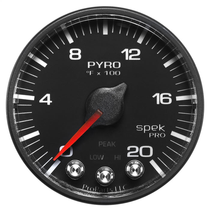 AutoMeter P310328 GAUGE; PYRO. (EGT); 2 1/16in.; 2000deg.F; STEPPER MOTOR W/PEAK/WARN; BLK/BLK; SP - Truck Part Superstore