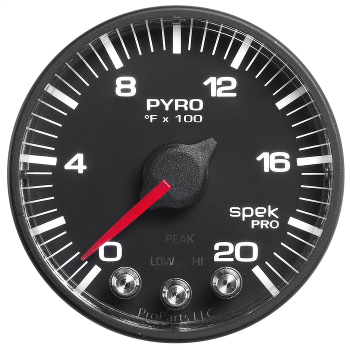 AutoMeter P310328 GAUGE; PYRO. (EGT); 2 1/16in.; 2000deg.F; STEPPER MOTOR W/PEAK/WARN; BLK/BLK; SP - Truck Part Superstore