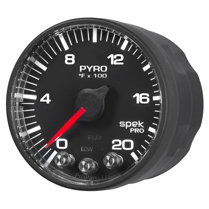 AutoMeter P310328 GAUGE; PYRO. (EGT); 2 1/16in.; 2000deg.F; STEPPER MOTOR W/PEAK/WARN; BLK/BLK; SP - Truck Part Superstore