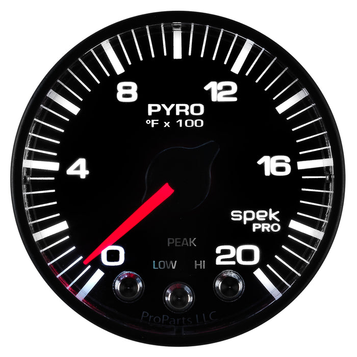 AutoMeter P310328 GAUGE; PYRO. (EGT); 2 1/16in.; 2000deg.F; STEPPER MOTOR W/PEAK/WARN; BLK/BLK; SP - Truck Part Superstore
