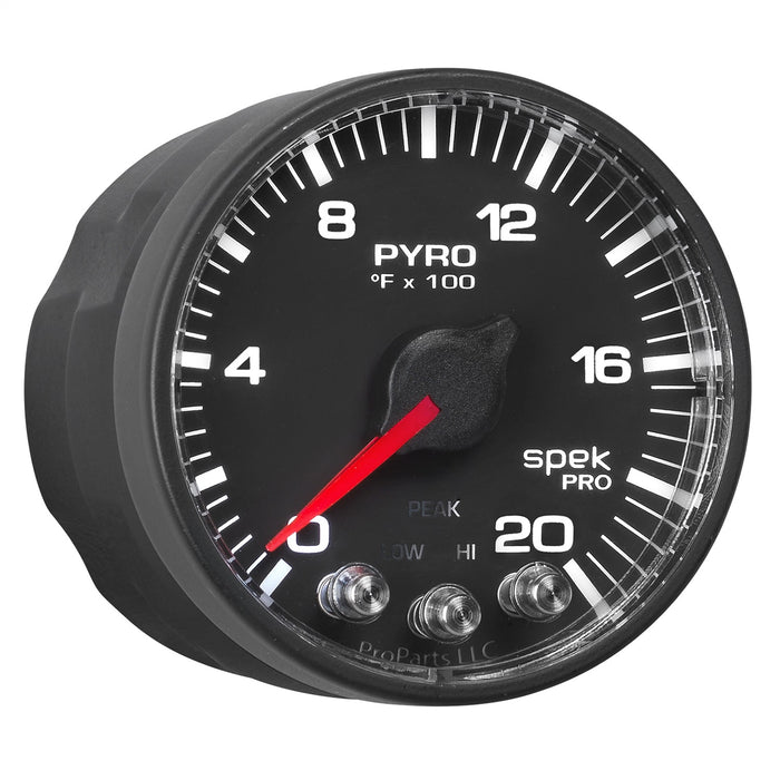 AutoMeter P310328 GAUGE; PYRO. (EGT); 2 1/16in.; 2000deg.F; STEPPER MOTOR W/PEAK/WARN; BLK/BLK; SP - Truck Part Superstore