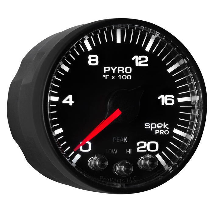 AutoMeter P310328 GAUGE; PYRO. (EGT); 2 1/16in.; 2000deg.F; STEPPER MOTOR W/PEAK/WARN; BLK/BLK; SP - Truck Part Superstore