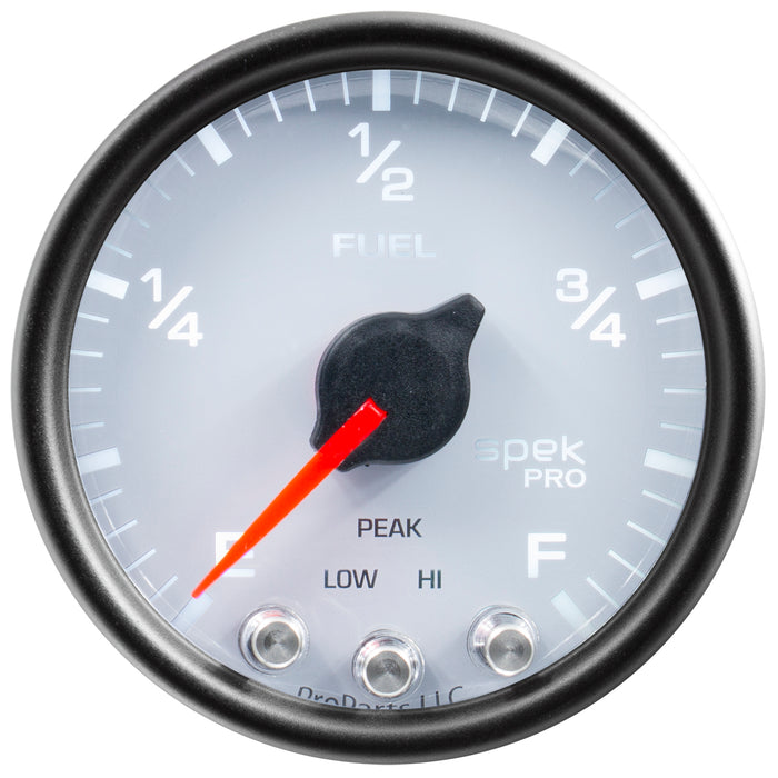 AutoMeter P31212 GAUGE; FUEL LEVEL; 2 1/16in.; 0-270O PROGRAMMABLE; WHT/BLK; SPEK-PRO - Truck Part Superstore