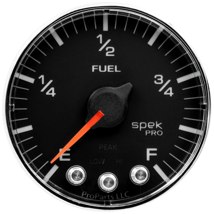 AutoMeter P312318 GAUGE; FUEL LEVEL; 2 1/16in.; 0-270O PROGRAMMABLE; BLK/CHRM; SPEK-PRO - Truck Part Superstore