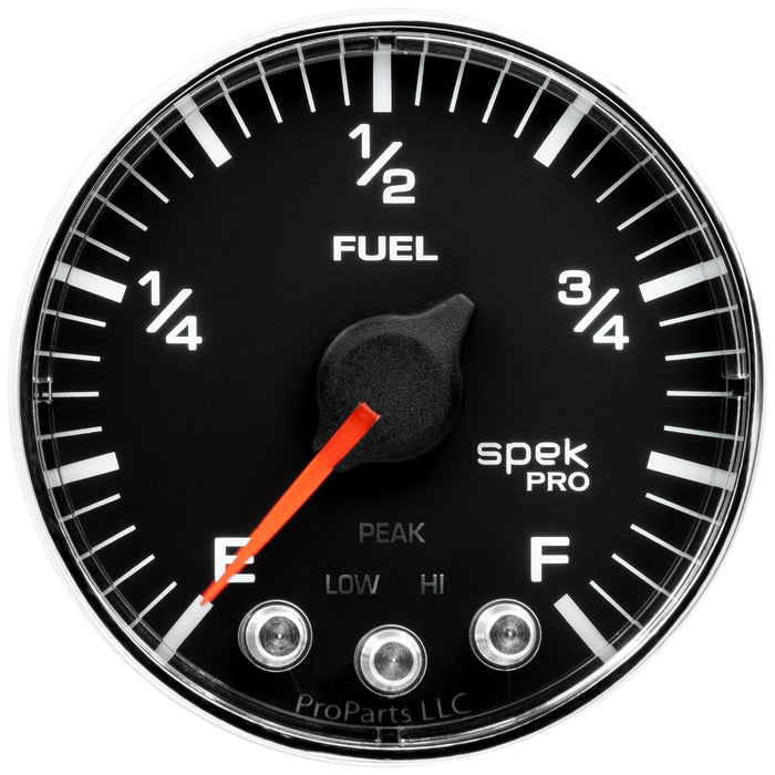 AutoMeter P312318 GAUGE; FUEL LEVEL; 2 1/16in.; 0-270O PROGRAMMABLE; BLK/CHRM; SPEK-PRO - Truck Part Superstore