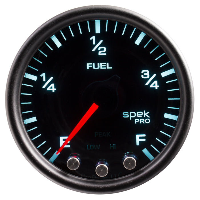 AutoMeter P31252 GAUGE; FUEL LEVEL; 2 1/16in.; 0-270O PROGRAMMABLE; BLK/SMOKE/BLK; SPEK-PRO - Truck Part Superstore