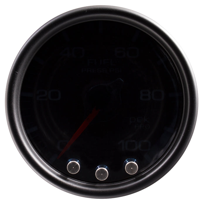 AutoMeter P31452 GAUGE; FUEL PRESS; 2 1/16in.; 100PSI; STEPPER MTR W/PK/WRN; BLK/SMOKE/BLK; SPEK - Truck Part Superstore