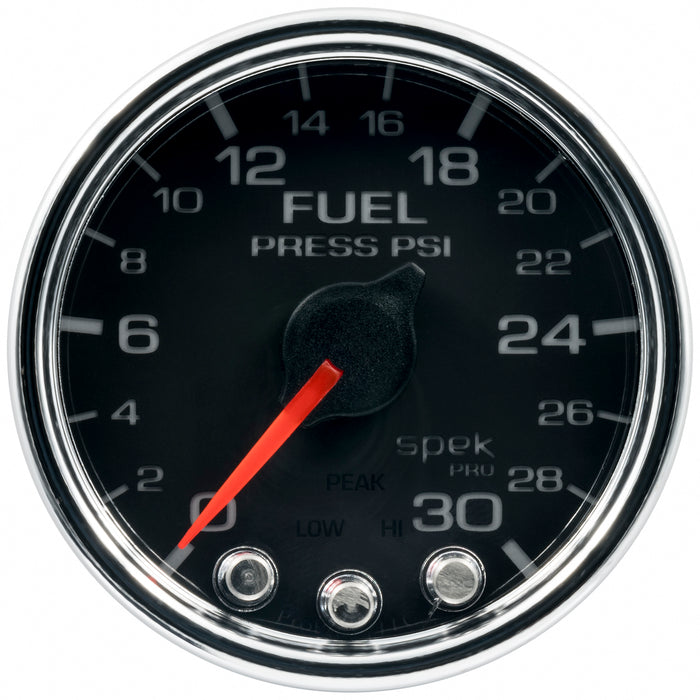 AutoMeter P31631 GAUGE; FUEL PRESS; 2 1/16in.; 30PSI; STEPPER MOTOR W/PEAK/WARN; BLK/CHRM; SPEK - Truck Part Superstore