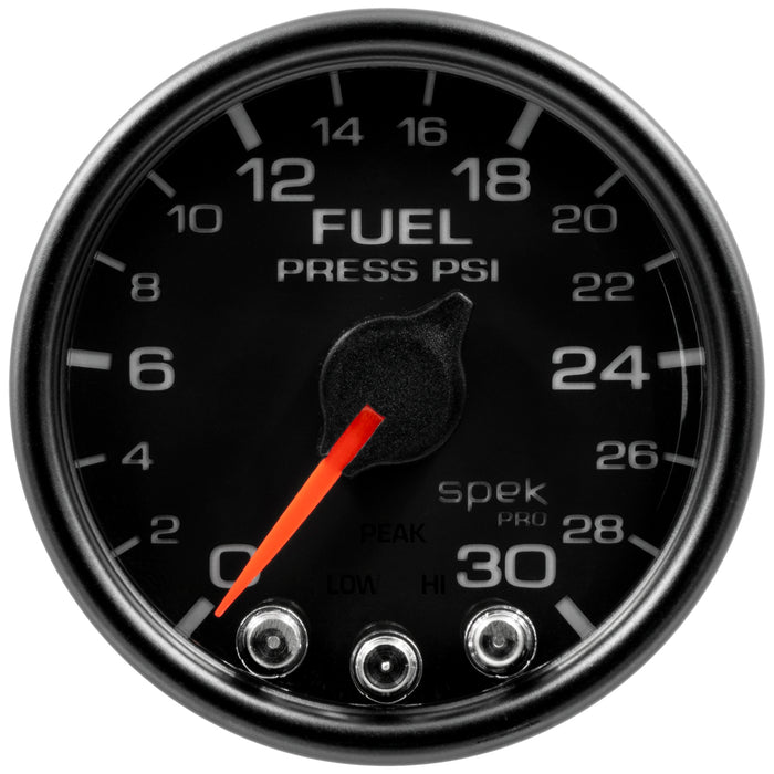 AutoMeter P31632 GAUGE; FUEL PRESS; 2 1/16in.; 30PSI; STEPPER MOTOR W/PEAK/WARN; BLK/BLK; SPEK - Truck Part Superstore