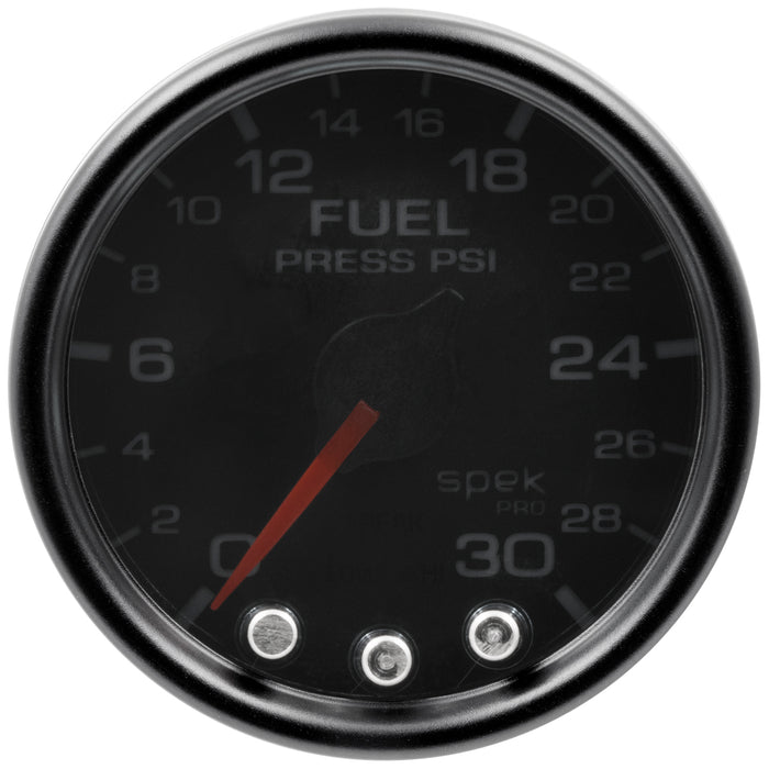 AutoMeter P31652 GAUGE; FUEL PRESS; 2 1/16in.; 30PSI; STEPPER MOTOR W/PK/WRN; BLK/SMOKE/BLK; SPEK - Truck Part Superstore
