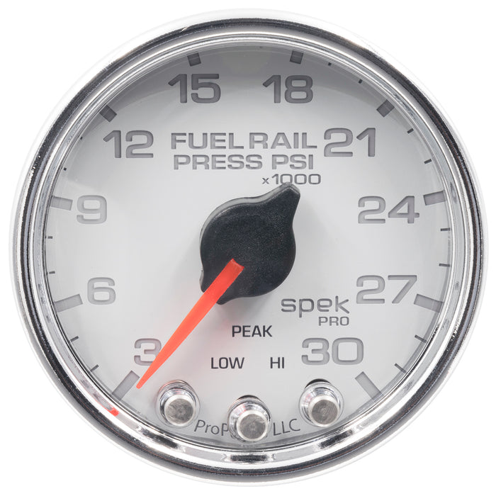 AutoMeter P32111 GAUGE; RAIL PRESS; 2 1/16in.; 30KPSI; STEPPER MOTOR W/PEAK/WARN; WHT/CHRM; SPEK - Truck Part Superstore