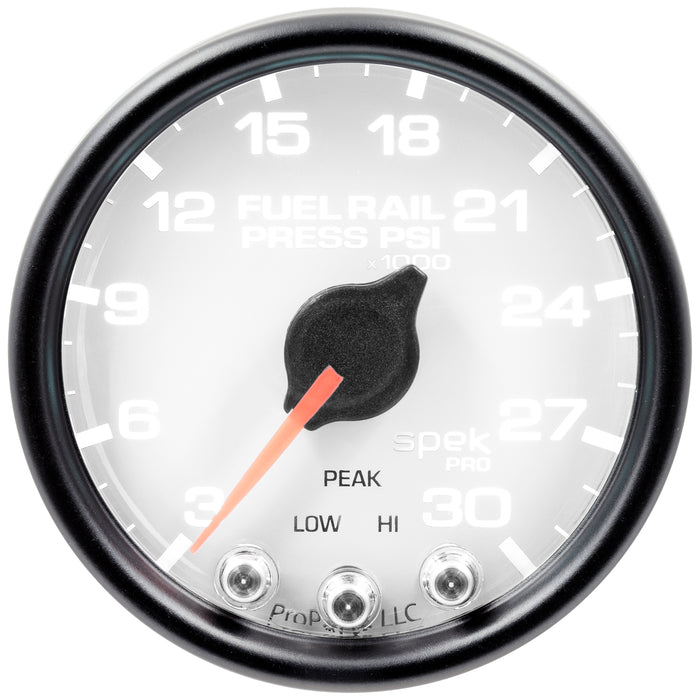 AutoMeter P32112 GAUGE; RAIL PRESS; 2 1/16in.; 30KPSI; STEPPER MOTOR W/PEAK/WARN; WHT/BLK; SPEK - Truck Part Superstore