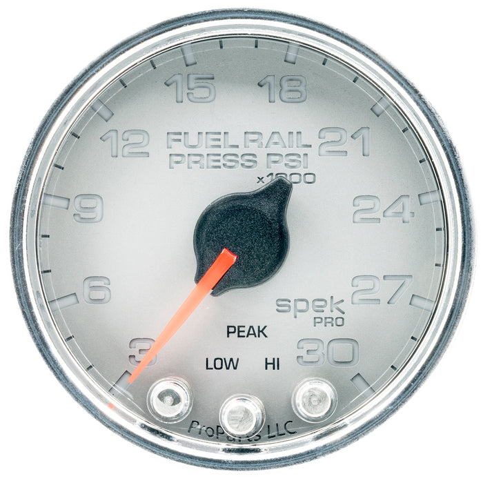 AutoMeter P32121 GAUGE; RAIL PRESS; 2 1/16in.; 30KPSI; STEPPER MOTOR W/PEAK/WARN; SLVR/CHRM; SPEK - Truck Part Superstore