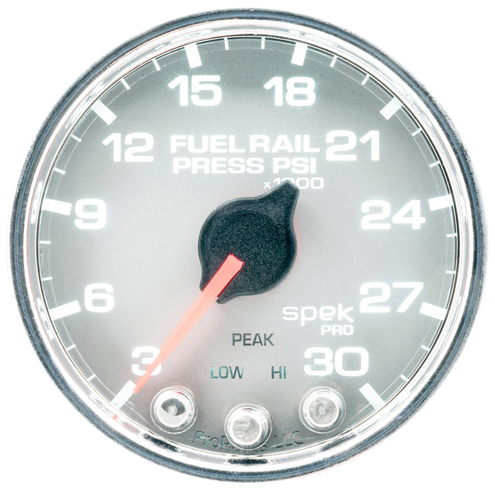 AutoMeter P32121 GAUGE; RAIL PRESS; 2 1/16in.; 30KPSI; STEPPER MOTOR W/PEAK/WARN; SLVR/CHRM; SPEK - Truck Part Superstore