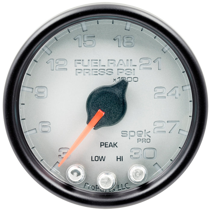 AutoMeter P32122 GAUGE; RAIL PRESS; 2 1/16in.; 30KPSI; STEPPER MOTOR W/PEAK/WARN; SLVR/BLK; SPEK - Truck Part Superstore