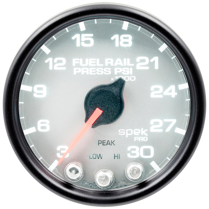 AutoMeter P32122 GAUGE; RAIL PRESS; 2 1/16in.; 30KPSI; STEPPER MOTOR W/PEAK/WARN; SLVR/BLK; SPEK - Truck Part Superstore