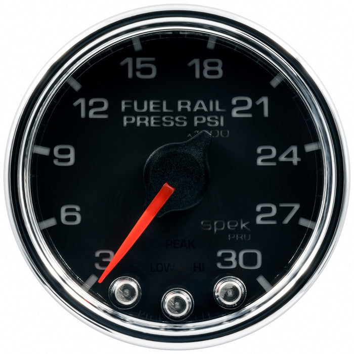 AutoMeter P32131 GAUGE; RAIL PRESS; 2 1/16in.; 30KPSI; STEPPER MOTOR W/PEAK/WARN; BLK/CHRM; SPEK - Truck Part Superstore