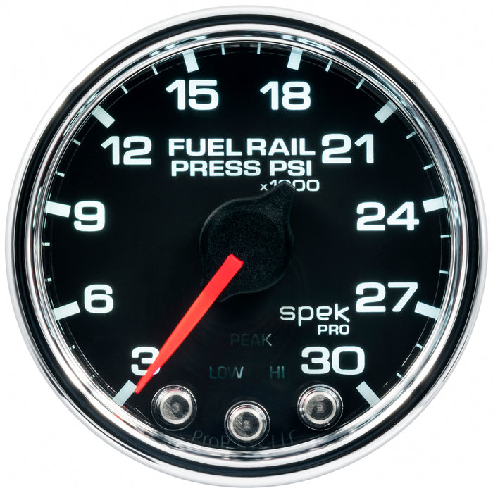 AutoMeter P32131 GAUGE; RAIL PRESS; 2 1/16in.; 30KPSI; STEPPER MOTOR W/PEAK/WARN; BLK/CHRM; SPEK - Truck Part Superstore